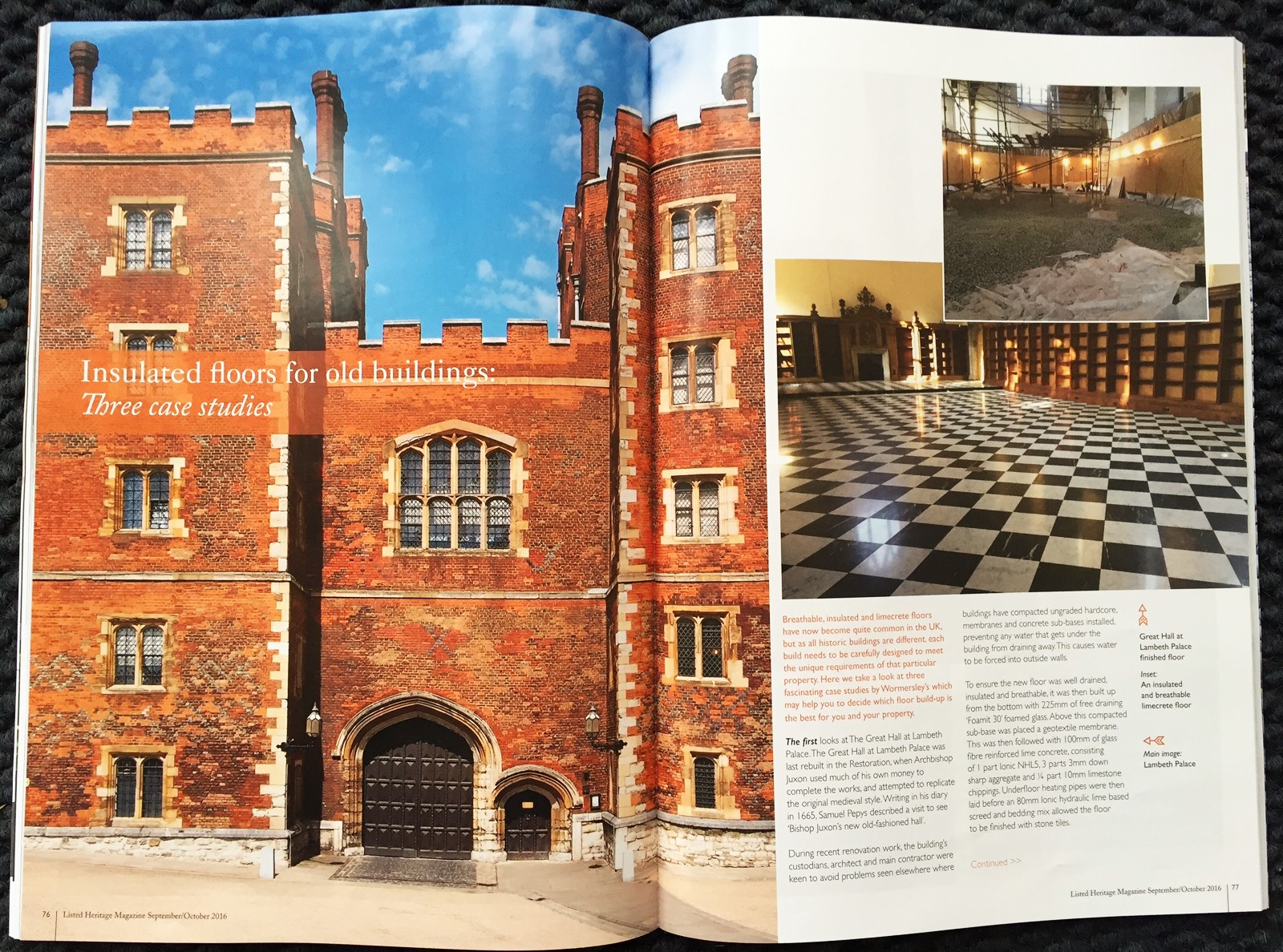 Our latest article in the Listed Heritage Magazine