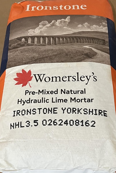 Ironstone Pre-Mixed Lime Mortar Yorkshire