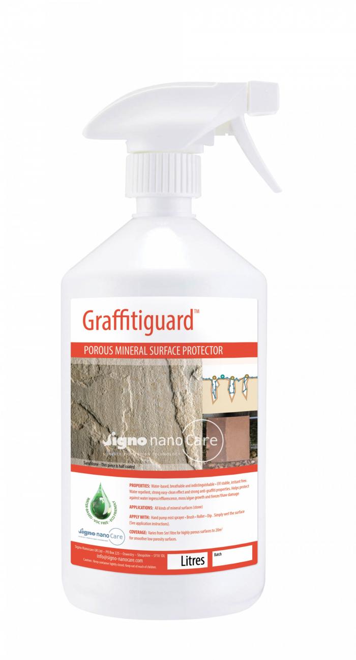 Graffitiguard - graffiti-resistant formula for coating porous silicate substrates